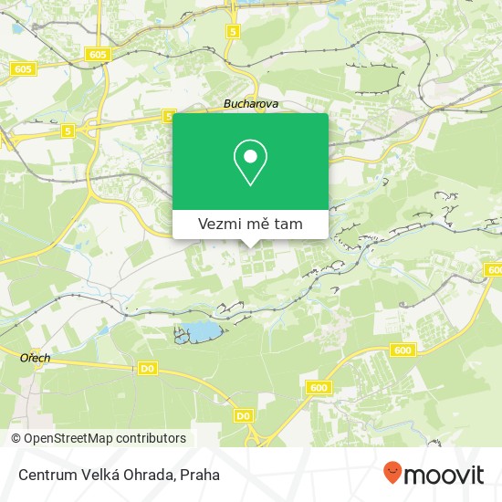 Centrum Velká Ohrada mapa