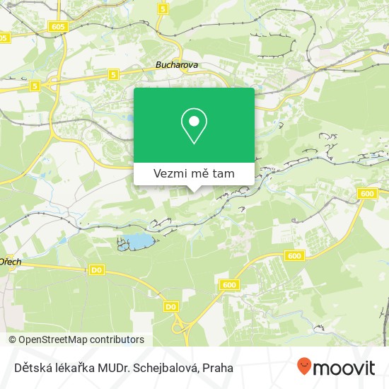 Dětská lékařka MUDr. Schejbalová mapa