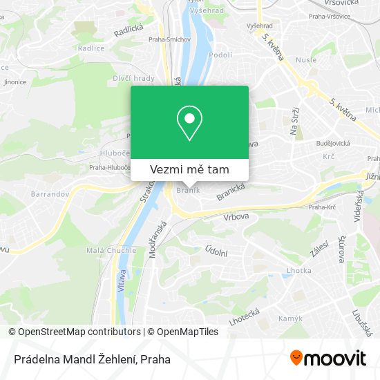 Prádelna Mandl Žehlení mapa