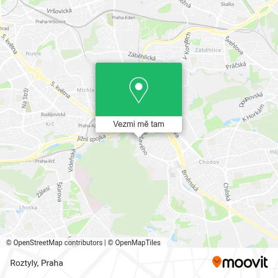 Roztyly mapa