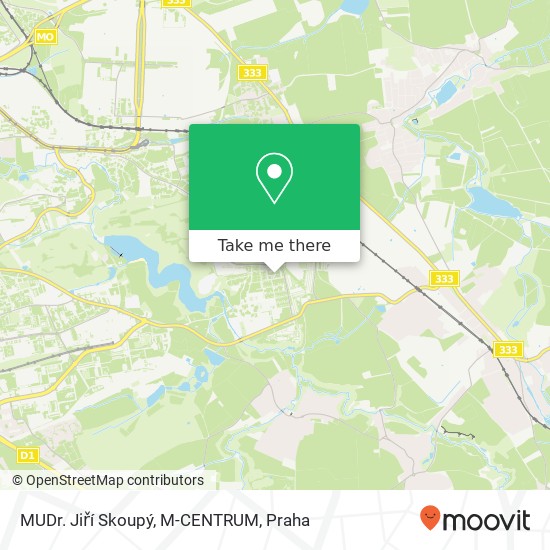 MUDr. Jiří Skoupý, M-CENTRUM mapa