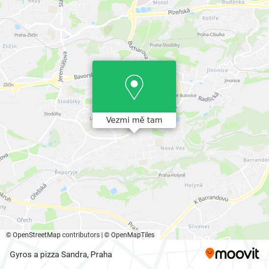 Gyros a pizza Sandra mapa