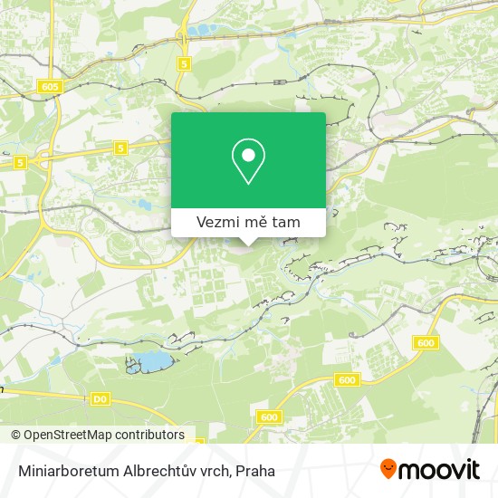 Miniarboretum Albrechtův vrch mapa