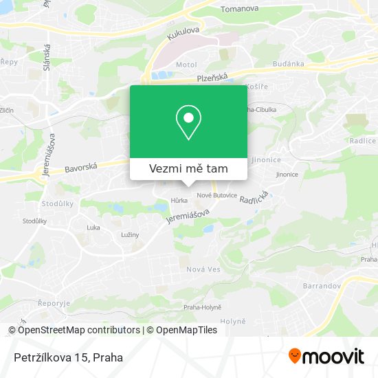 Petržílkova 15 mapa