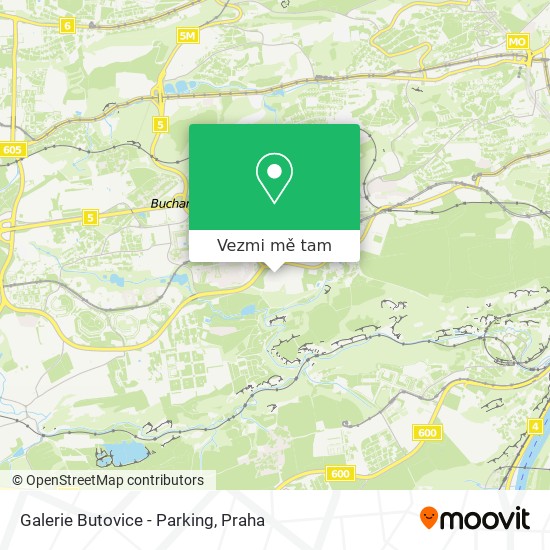 Galerie Butovice - Parking mapa