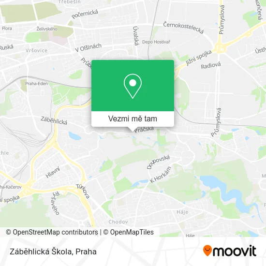 Záběhlická Škola mapa