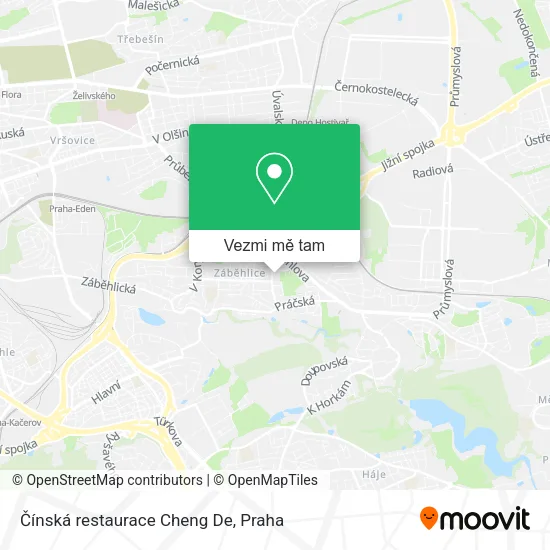 Čínská restaurace Cheng De mapa