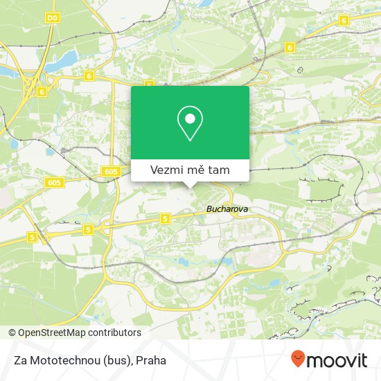 Za Mototechnou (bus) mapa