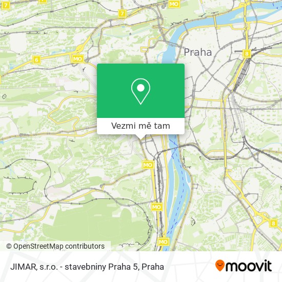 JIMAR, s.r.o. - stavebniny Praha 5 mapa
