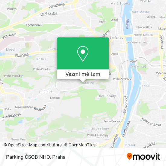 Parking ČSOB NHQ mapa