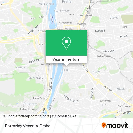 Potraviny Vecerka mapa