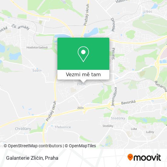 Galanterie Zličín mapa