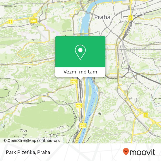 Park Plzeňka mapa