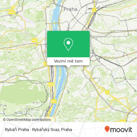 Rybáři Praha - Rybářský Svaz mapa