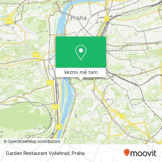 Garden Restaurant Vyšehrad mapa