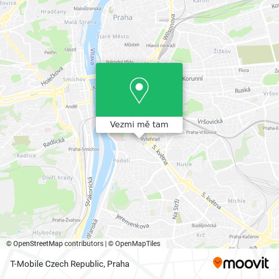 T-Mobile Czech Republic mapa