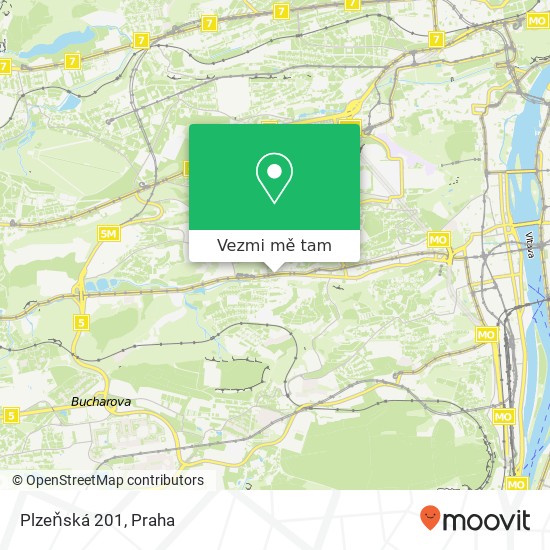 Plzeňská 201 mapa