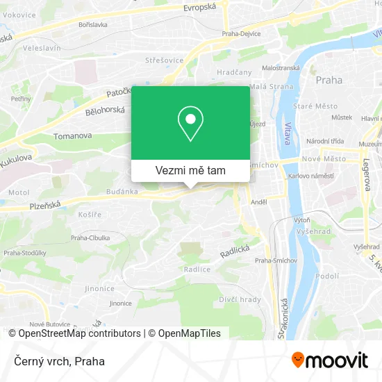 Černý vrch mapa