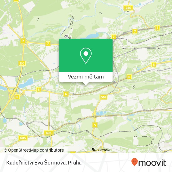 Kadeřnictví Eva Šormová mapa