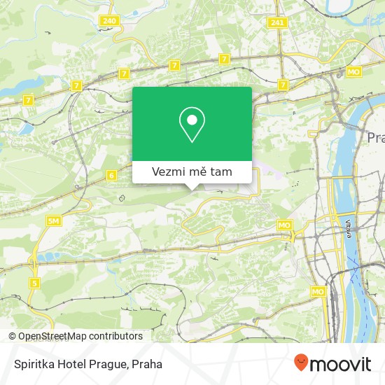 Spiritka Hotel Prague mapa