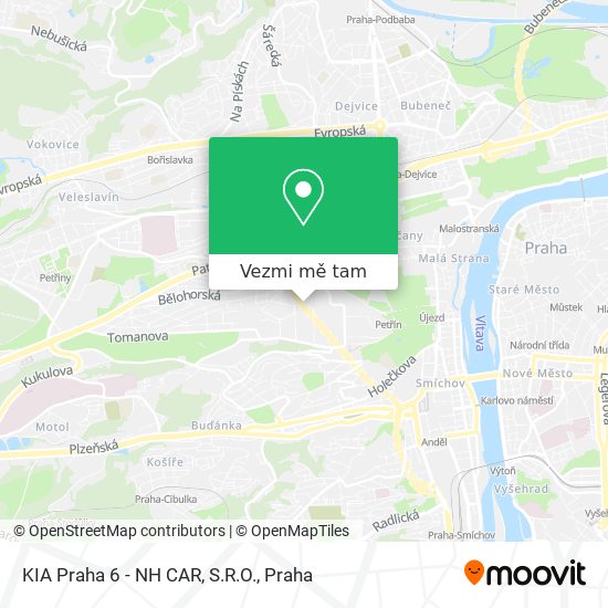 KIA Praha 6 - NH CAR, S.R.O. mapa