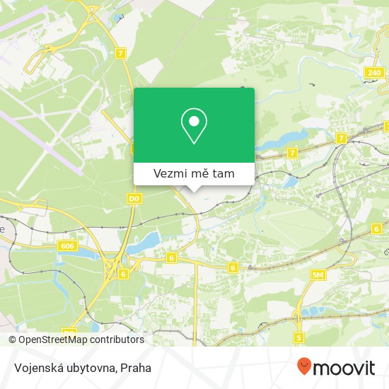 Vojenská ubytovna mapa