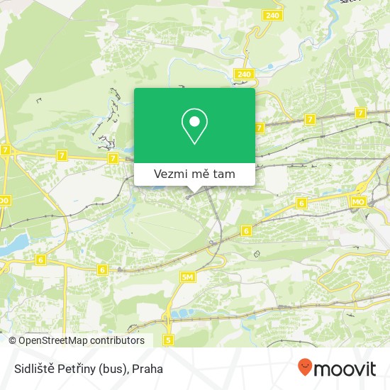 Sidliště Petřiny (bus) mapa