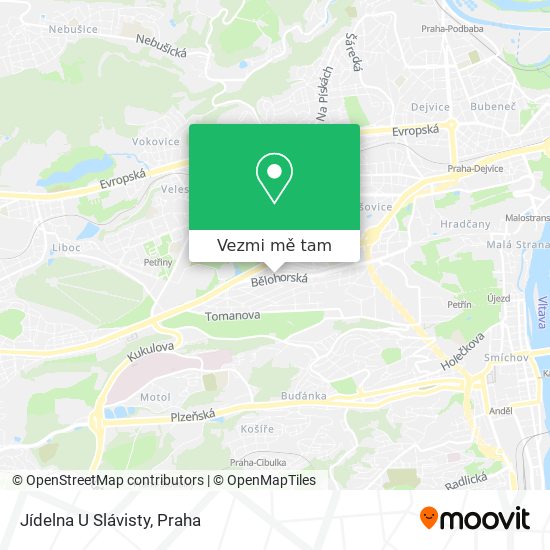 Jídelna U Slávisty mapa