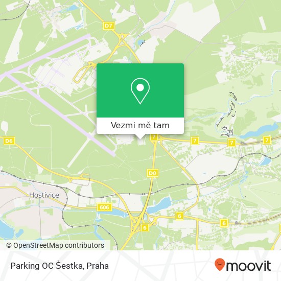 Parking OC Šestka mapa