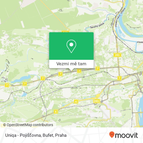 Uniqa - Pojišťovna, Bufet mapa