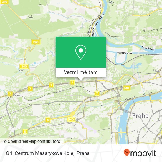 Gril Centrum Masarykova Kolej mapa