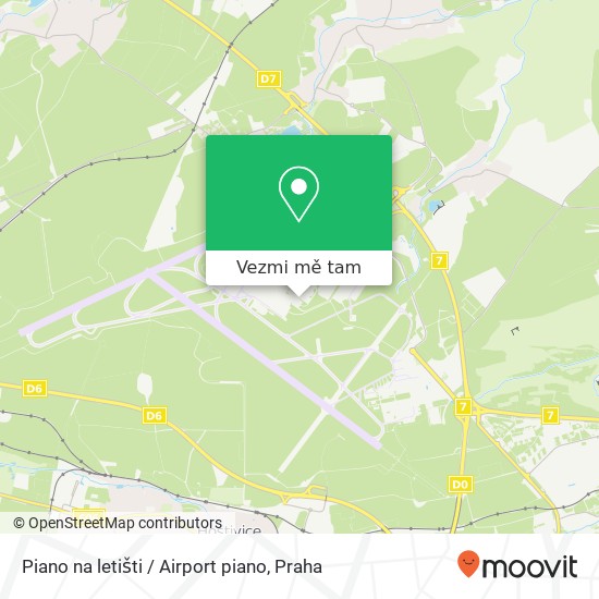 Piano na letišti / Airport piano mapa