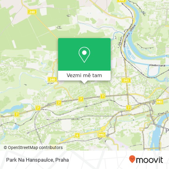 Park Na Hanspaulce mapa