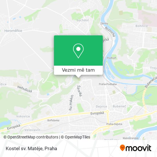 Kostel sv. Matěje mapa