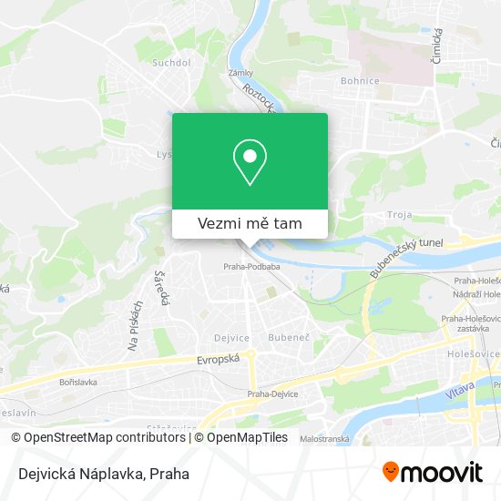 Dejvická Náplavka mapa