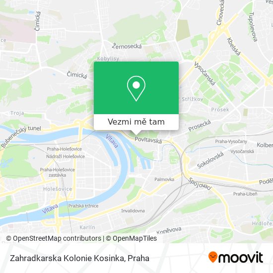 Zahradkarska Kolonie Kosinka mapa