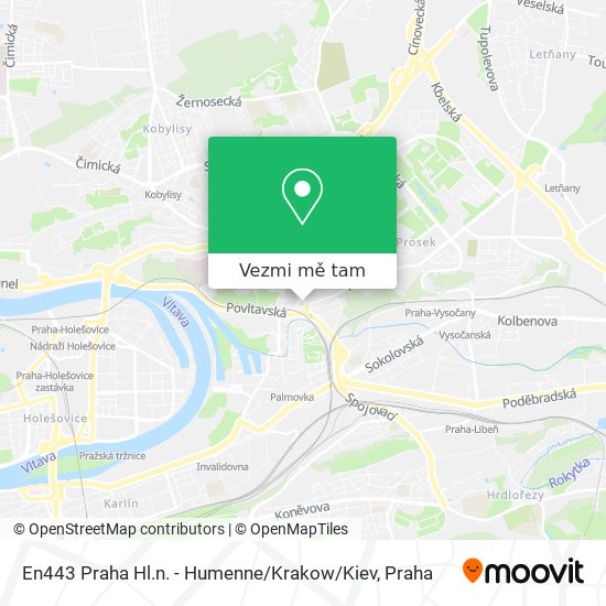 En443 Praha Hl.n. - Humenne / Krakow / Kiev mapa