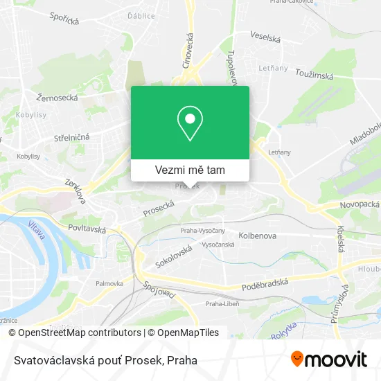 Svatováclavská pouť Prosek mapa