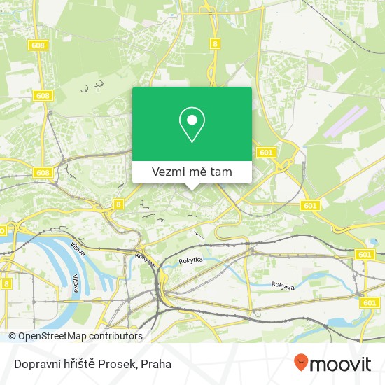 Dopravní hřiště Prosek mapa