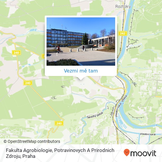 Fakulta Agrobiologie, Potravinovych A Prirodnich Zdroju mapa