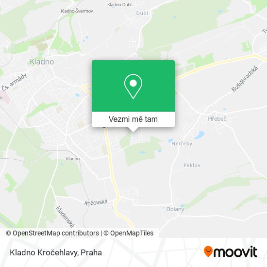 Kladno Kročehlavy mapa