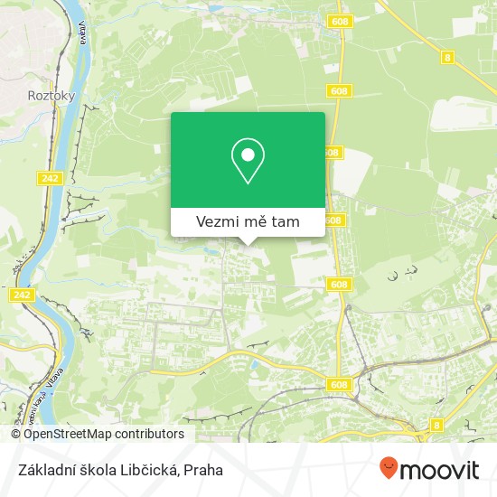 Základní škola Libčická mapa