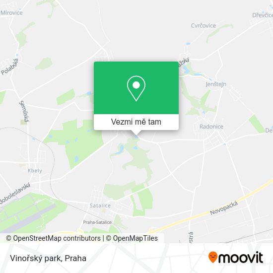 Vinořský park mapa