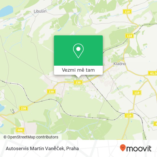 Autoservis Martin Vaněček mapa