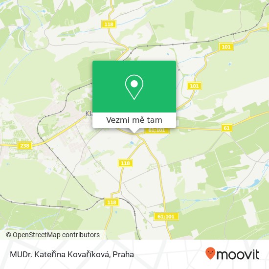 MUDr. Kateřina Kovaříková mapa