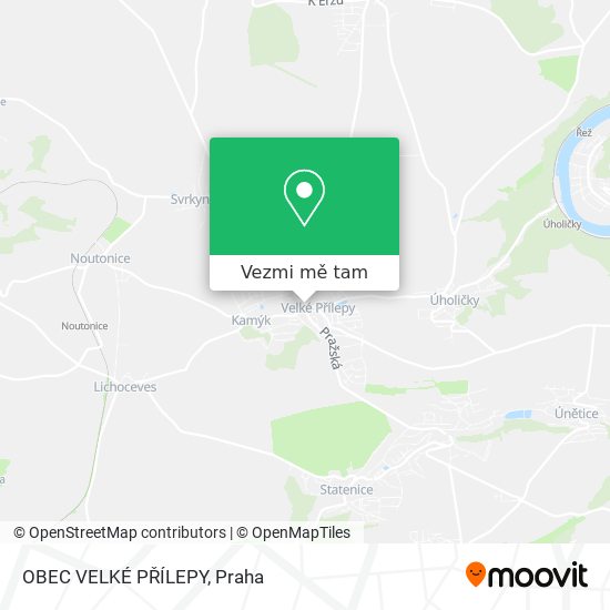OBEC VELKÉ PŘÍLEPY mapa