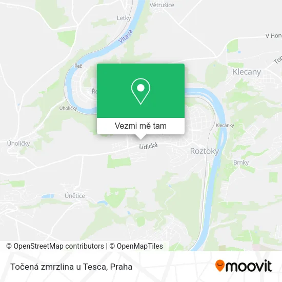 Točená zmrzlina u Tesca mapa