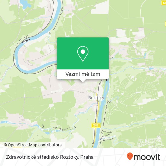 Zdravotnické středisko Roztoky mapa