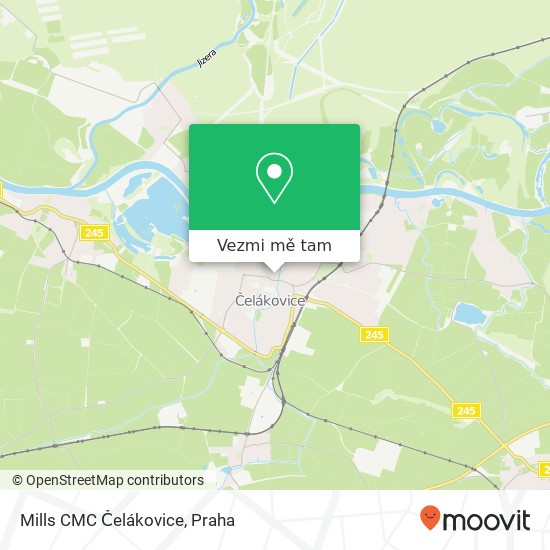 Mills CMC Čelákovice mapa