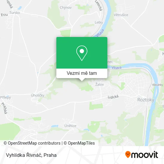 Vyhlídka Řivnáč mapa